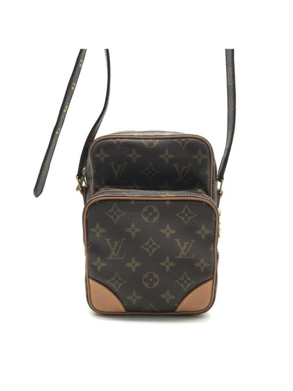 Louis Vuitton Monogram Amazon Shoulder Bag Crossbody Leather Brown